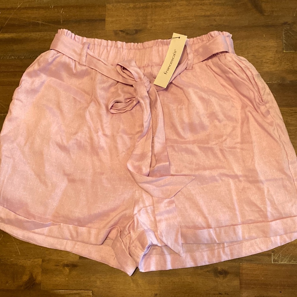 Front Tie Shorts.Francesca’s Collections by Mi Ami.